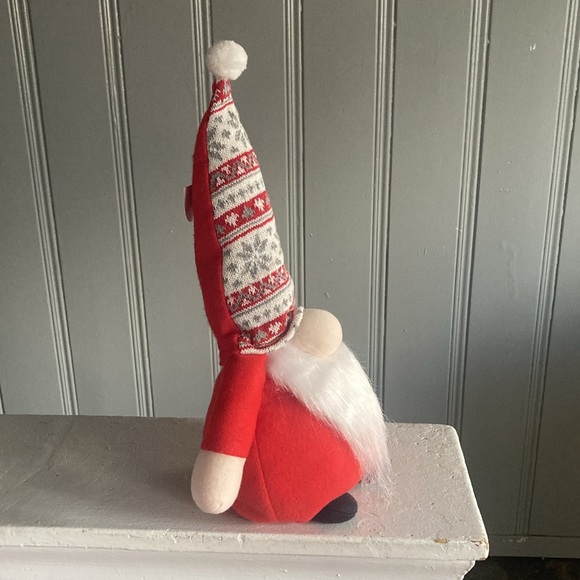 NWT- 16” Adorable Red- White, Red & Gray ❄️ Hat- Holiday Gnome Decoration - Picture 8 of 16